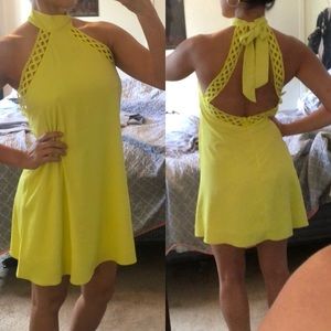 Open back, cocktail choker dress